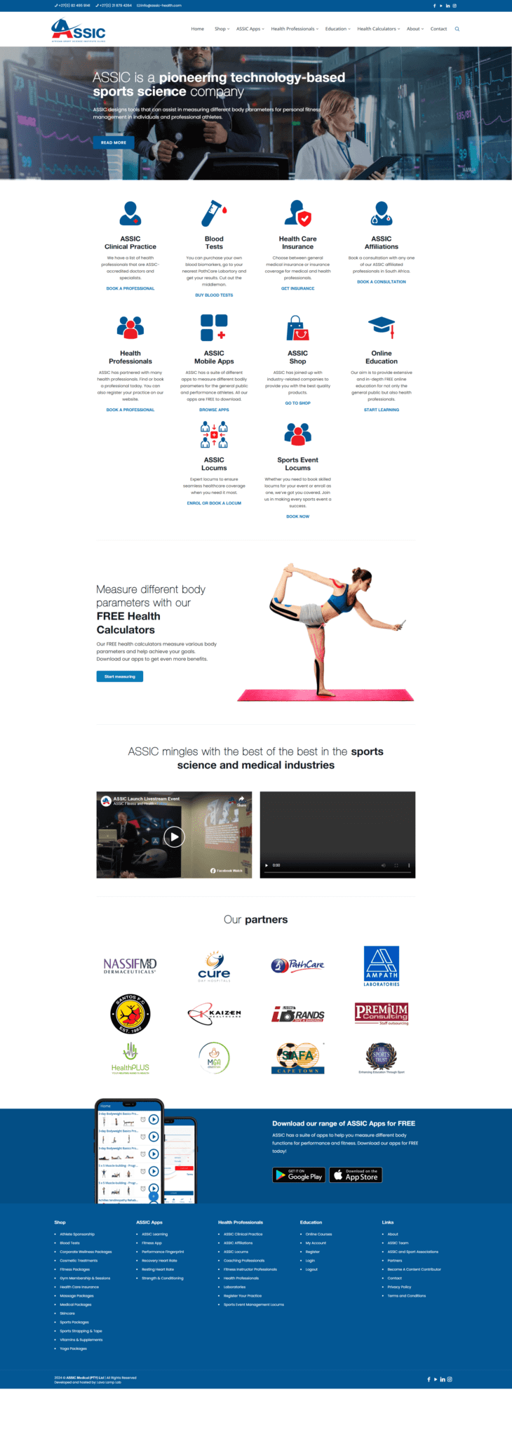 assic fitness and health website