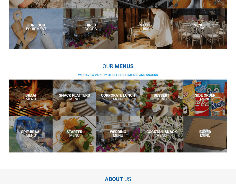 bruces catering website