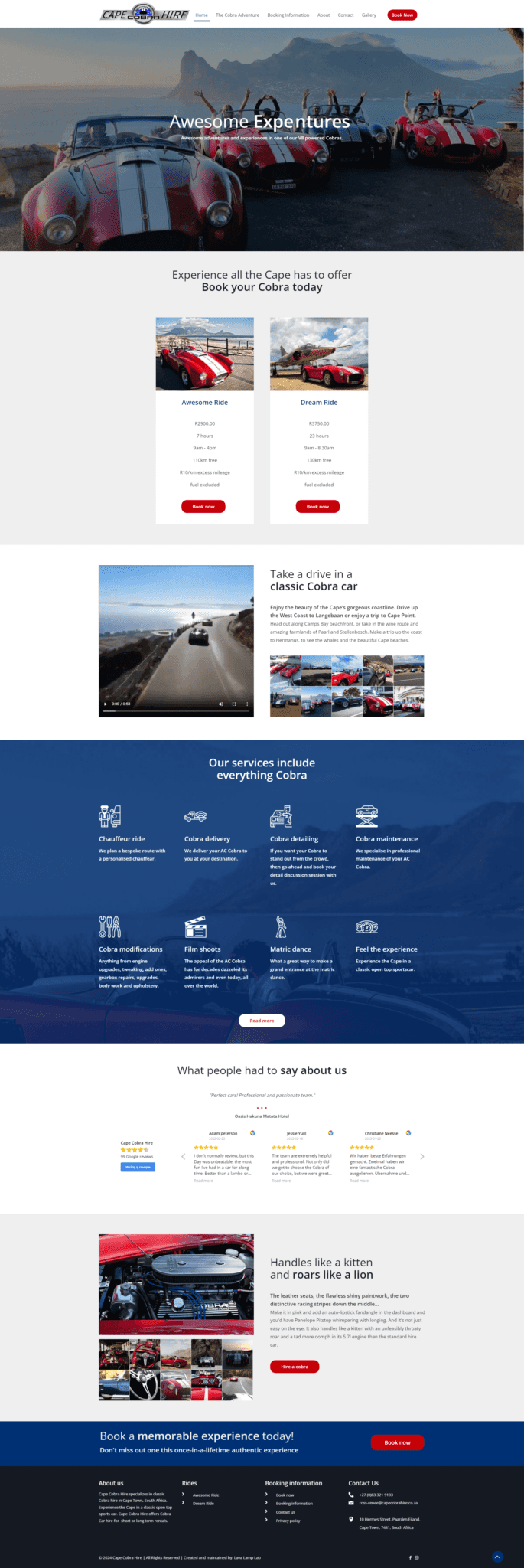 cape cobra hire website