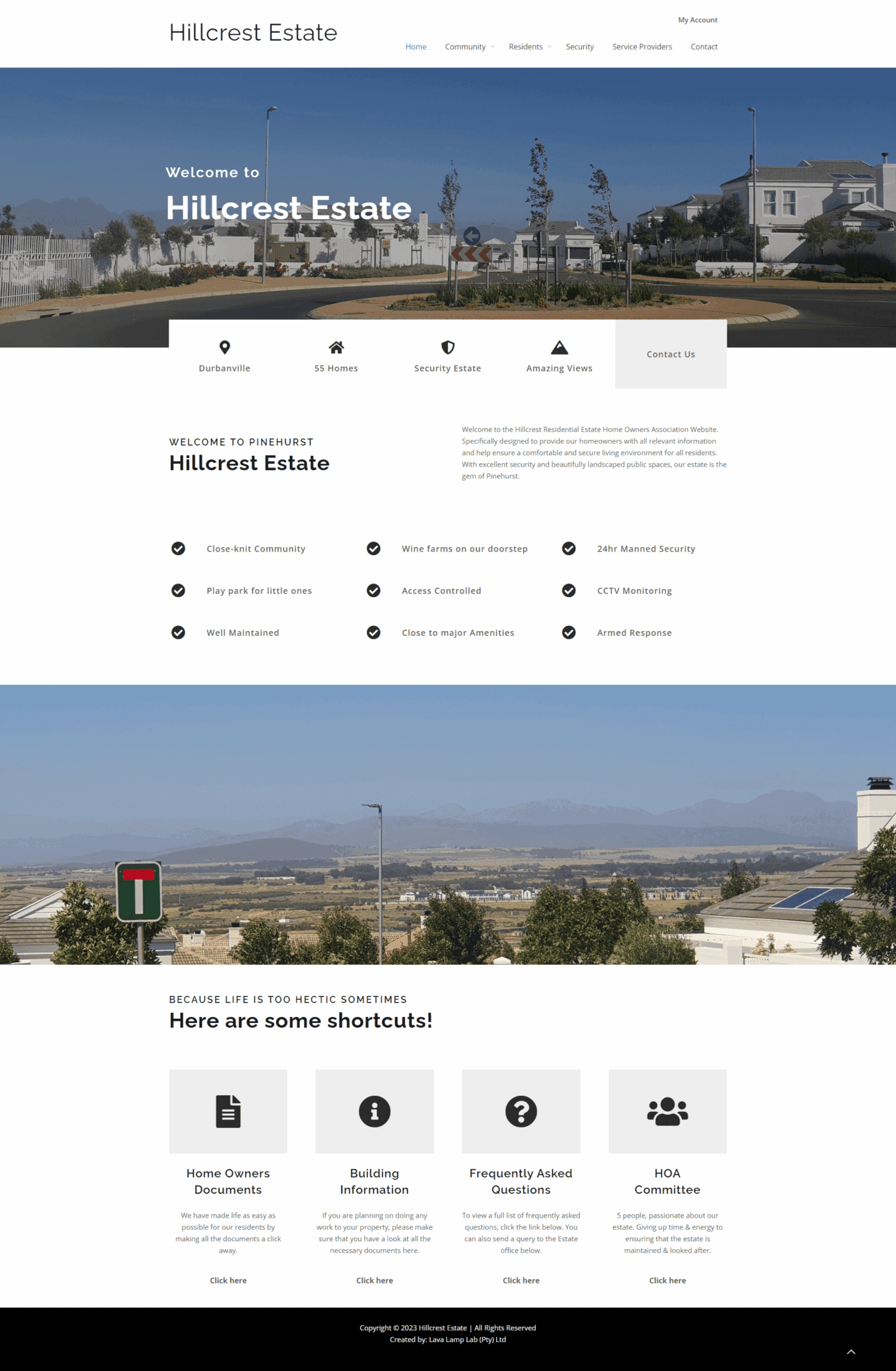 hillcrest estate website