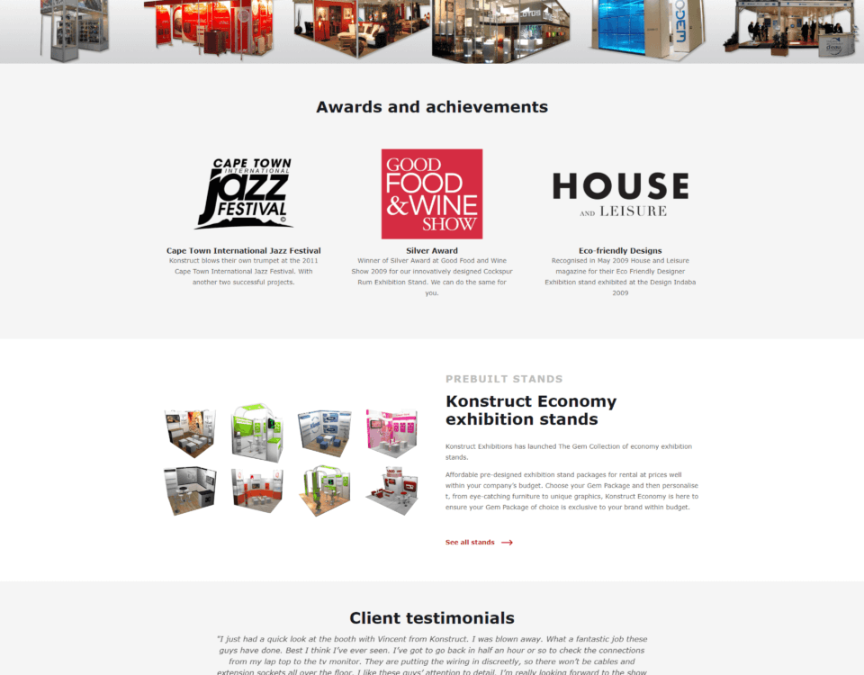 konstruct exhibitions website