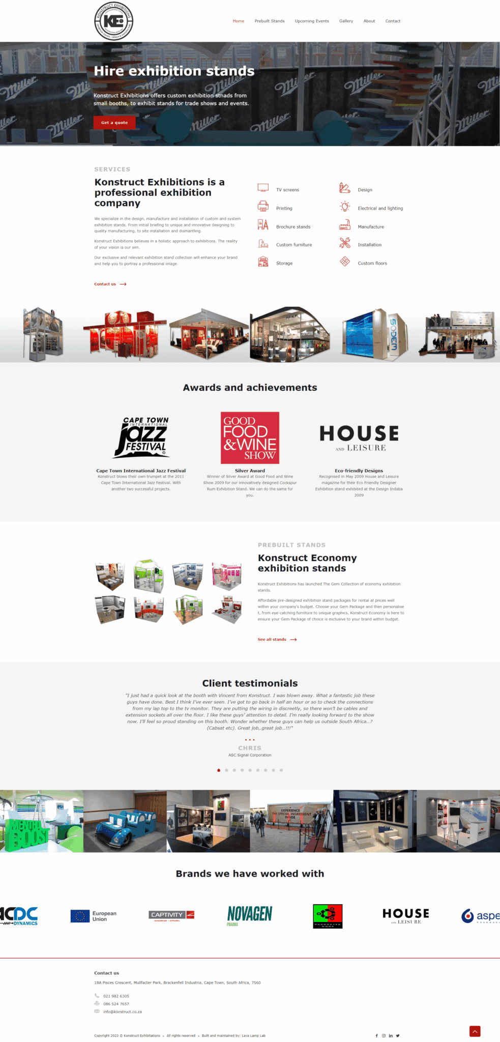 konstruct exhibitions website