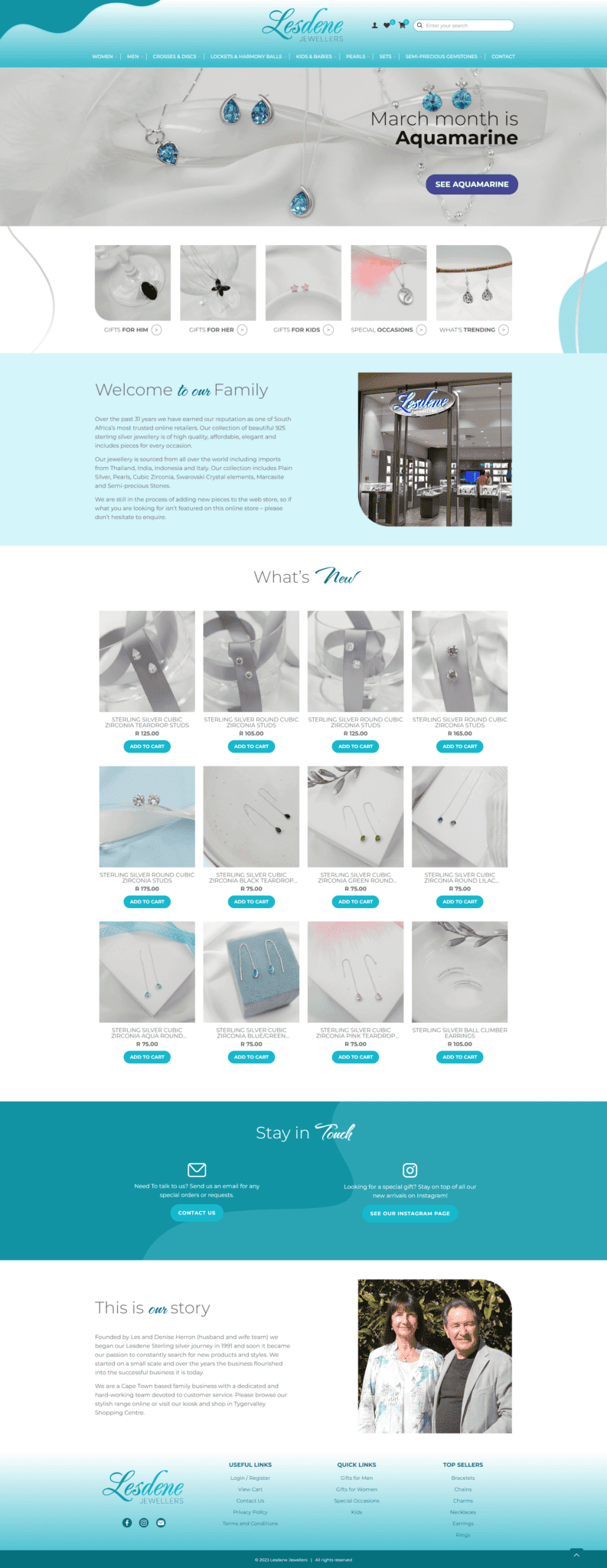 lesdene jewellers website