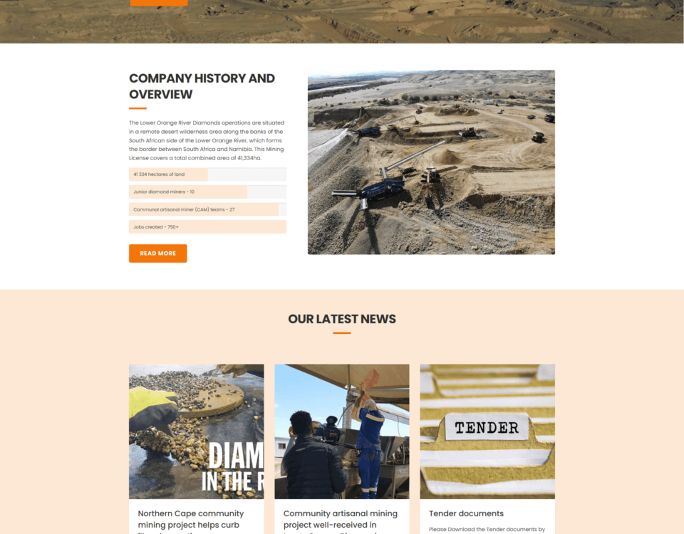 lower orange river diamonds website