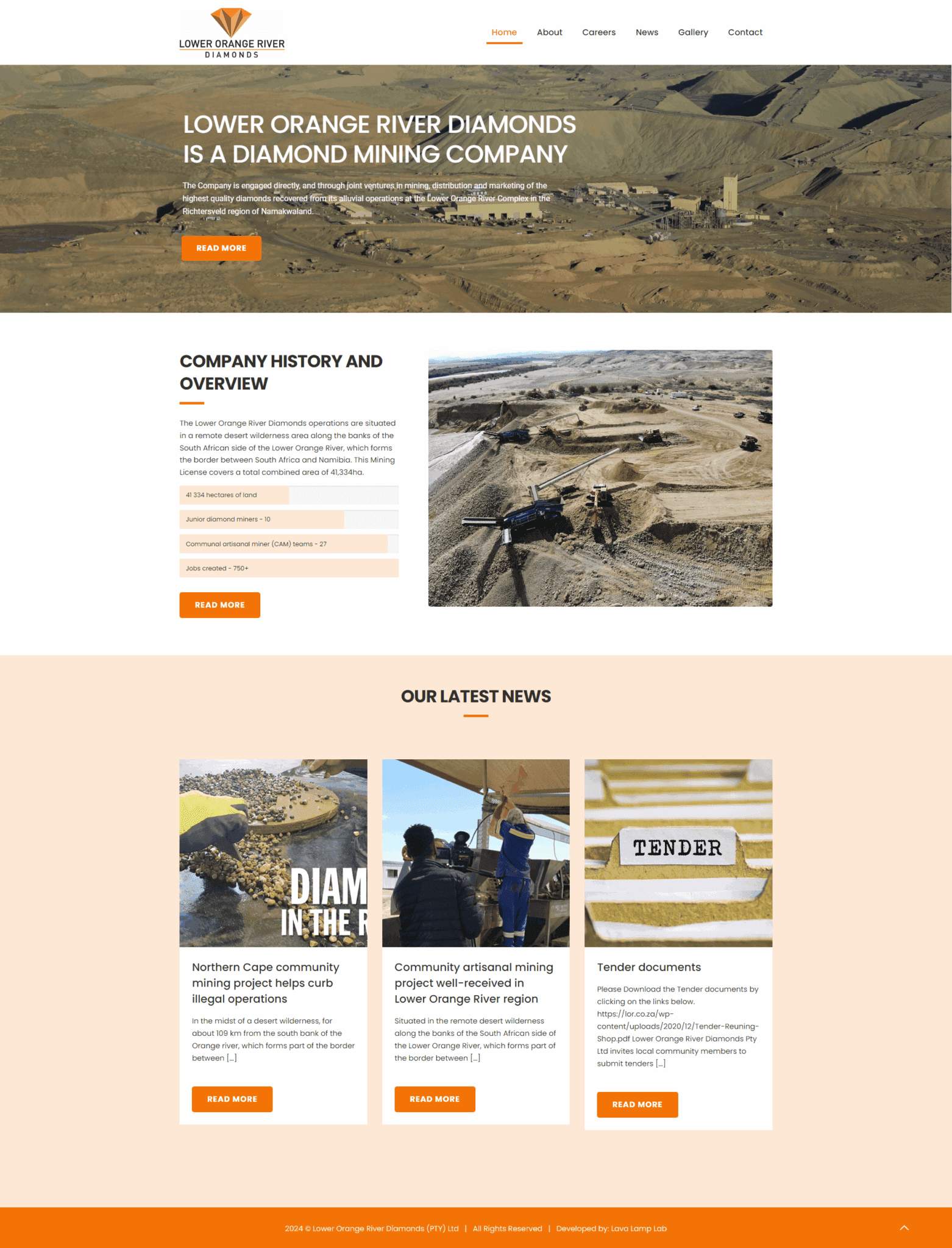 lower orange river diamonds website