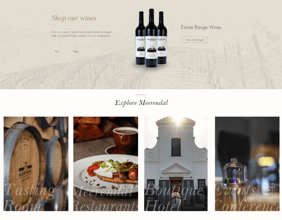 meerendal wine estate website
