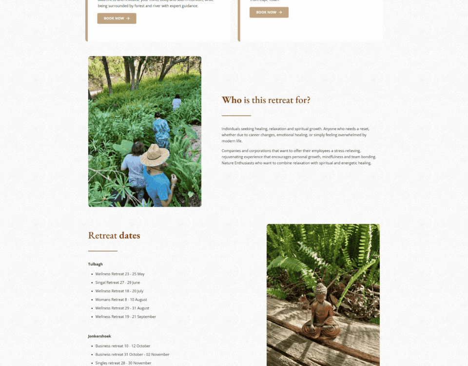 downtoearthretreat website