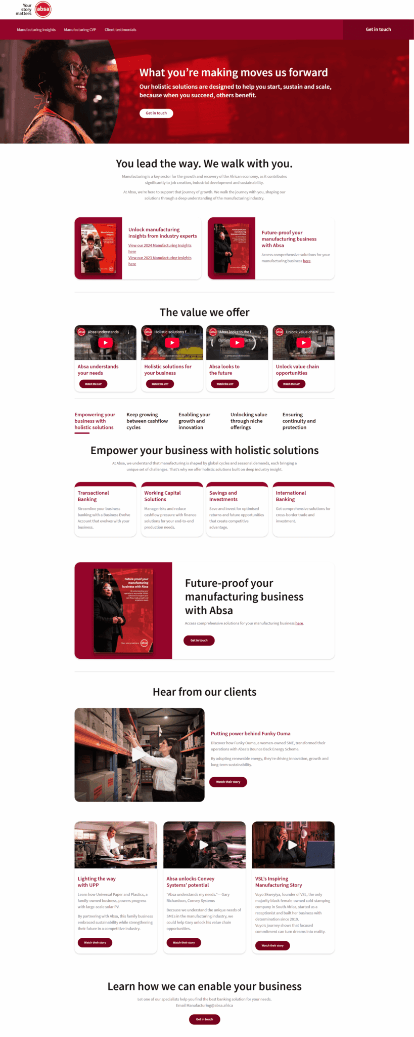 absa manufacturing website