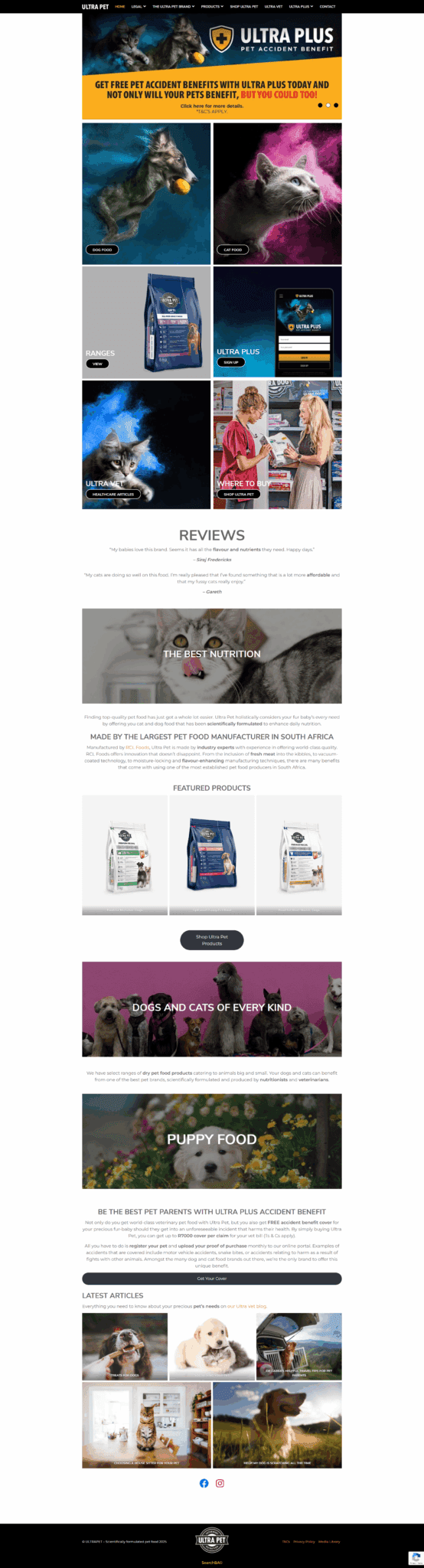 ultra pet website